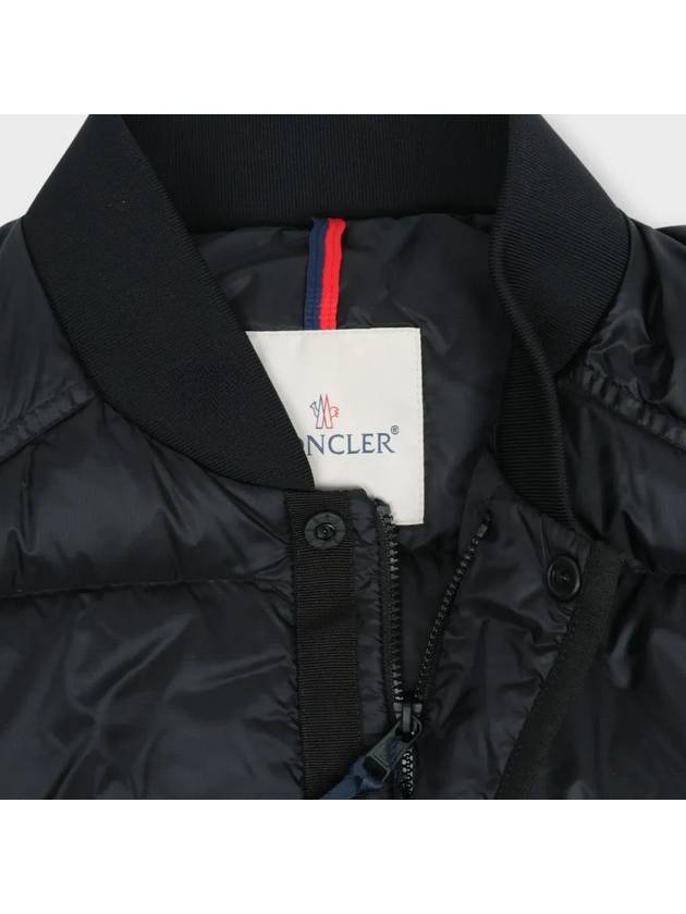 logo patch BAZENA short down padded jacket black 1A00097 5967G 999 - MONCLER - BALAAN 4