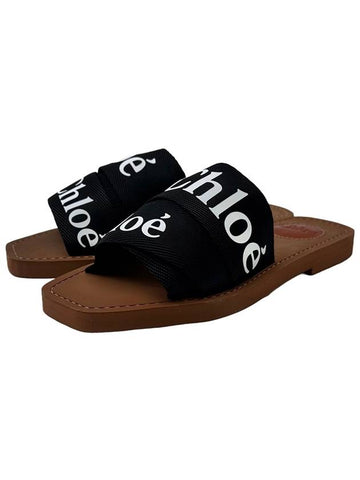 Woody Logo Strap Slippers CHC22U188 001 - CHLOE - BALAAN 1