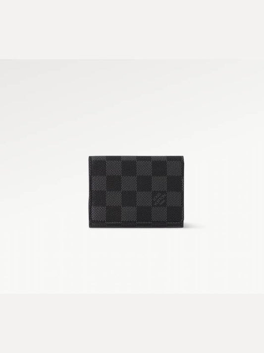 Damier Graphite Envelope Business Card Wallet Black - LOUIS VUITTON - BALAAN 2