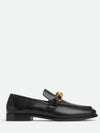 Astaire Signature Metallic Knot Detail Leather Loafers Black - BOTTEGA VENETA - BALAAN 2