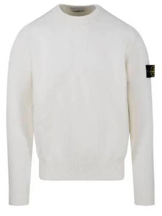 Logo Patch Knit Top White - STONE ISLAND - BALAAN 2