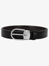 Men's Buckle 30mm Reversible Leather Belt Black Brown - MONTBLANC - BALAAN 2