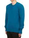 Crew Neck Lambswool Knit Top Blue - DRUMOHR - BALAAN 3