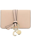 Alphabet Leather Flap Card Wallet Pink - CHLOE - BALAAN 3