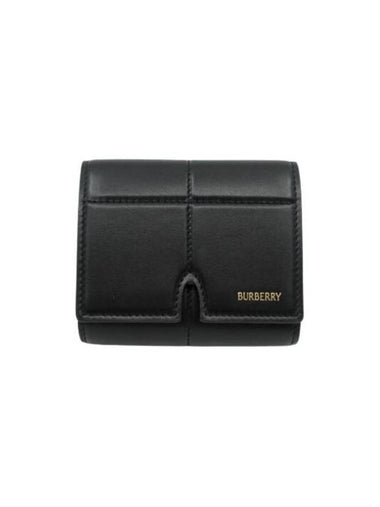 Snip Compact Half Wallet Black - BURBERRY - BALAAN 1