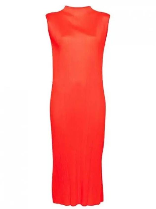 Pleated Tube Long Dress Red - ISSEY MIYAKE - BALAAN 2