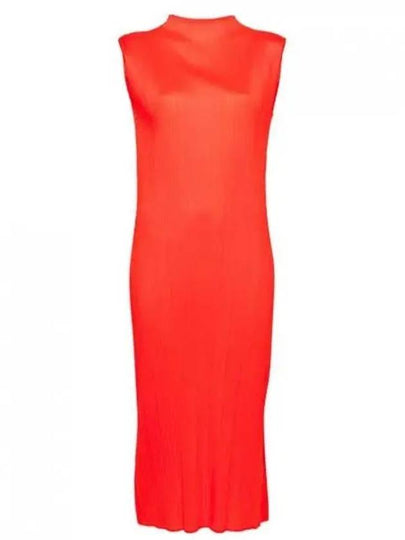 Pleated Tube Long Dress Red - ISSEY MIYAKE - BALAAN 2