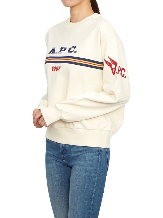 Logo Print Sweatshirt Ecru - A.P.C. - BALAAN 8