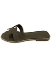 Oran Leather Sandals Etoupe - HERMES - BALAAN 6