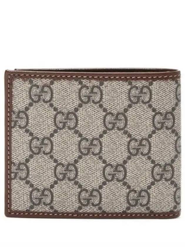 GG Supreme Interlocking Half Wallet Brown - GUCCI - BALAAN 3