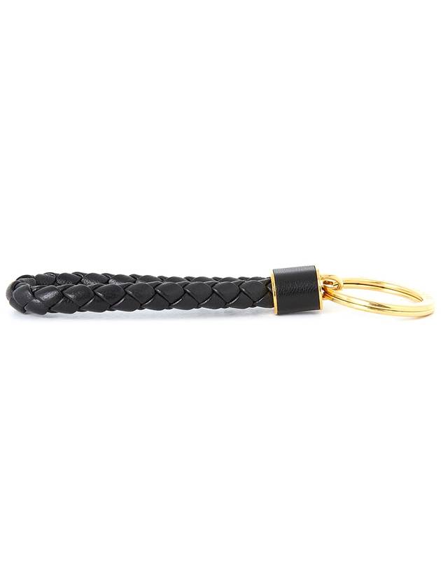 Intrecciato Lambskin Key Holder Black - BOTTEGA VENETA - BALAAN 5