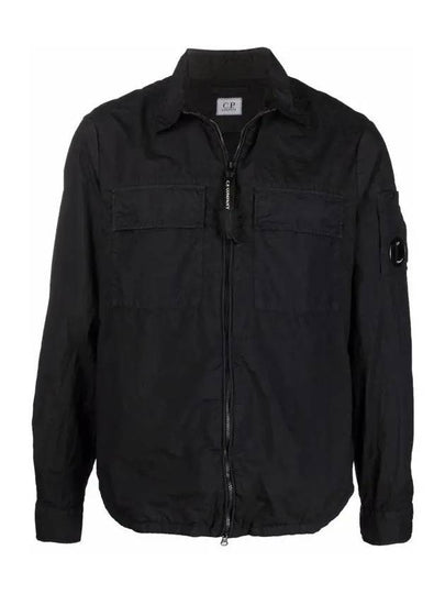 Lens Tailor L Shirt Zip-Up Jacket Black - CP COMPANY - BALAAN 2