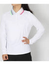 Genuine Women s Lip Pleated Contrast Collar Silky Tech Nylon Long Sleeve Polo G4LF23K875A SNO - G/FORE - BALAAN 2