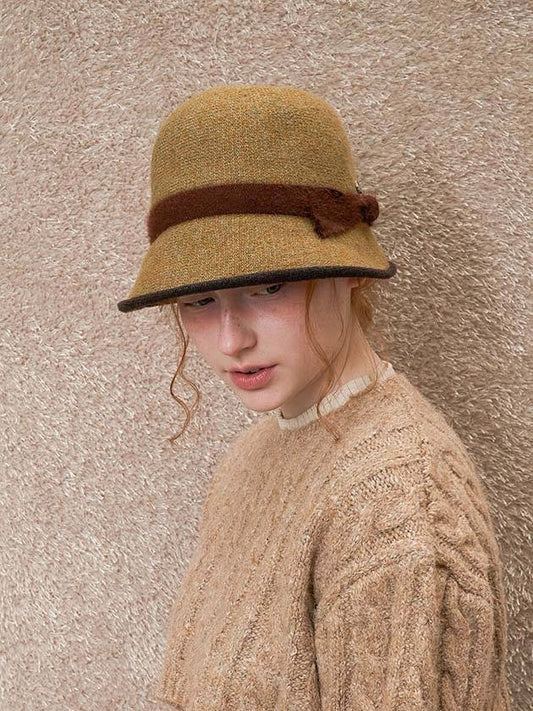 Cloche Cap Mustard - BROWN HAT - BALAAN 1