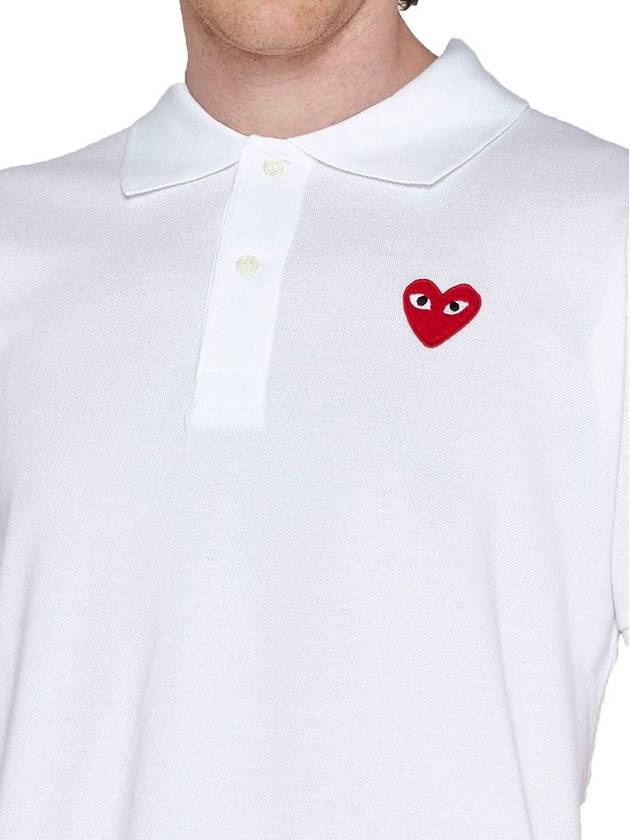 Comme Des Garçons Play Cotton-Piqué Polo Shirt - COMME DES GARCONS PLAY - BALAAN 5