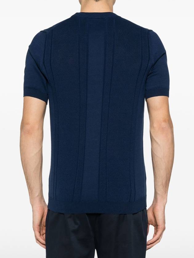 Knit Cotton T-Shirt Navy M29202400 C9078 - BRUNELLO CUCINELLI - BALAAN 4