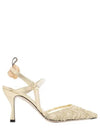 Colibri Light Mesh Slingback Heels Gold - FENDI - BALAAN 2