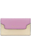 Logo Color Block Saffiano Card Wallet Pink - MARNI - BALAAN 1