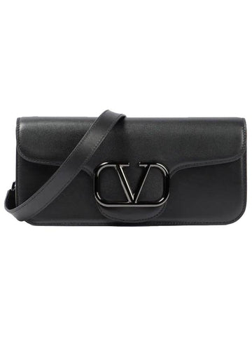 Rocco V Logo Cross Bag Black - VALENTINO - BALAAN 1