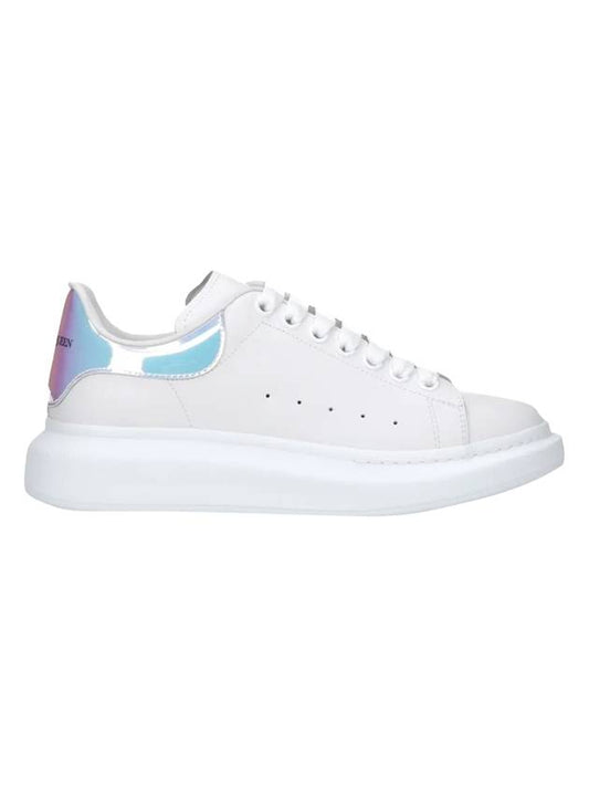 Oversized Smooth Calf Leather Sneakers White Shock Pink - ALEXANDER MCQUEEN - BALAAN 1