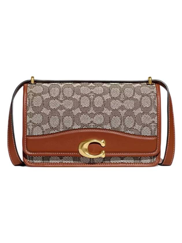 Bandit Signature Textile Jacquard Shoulder Bag Brown - COACH - BALAAN 1