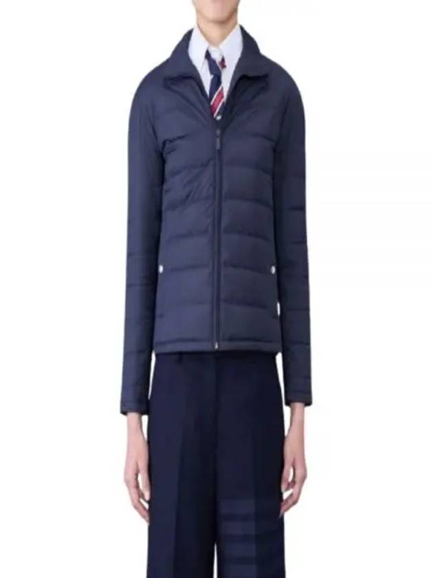 Ultra Light Tech Down 4 Bar Packable Purnel Neck Padding Navy - THOM BROWNE - BALAAN 2