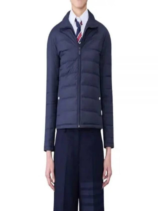 Ultra Light Tech Down 4 Bar Packable Purnel Neck Padding Navy - THOM BROWNE - BALAAN 2