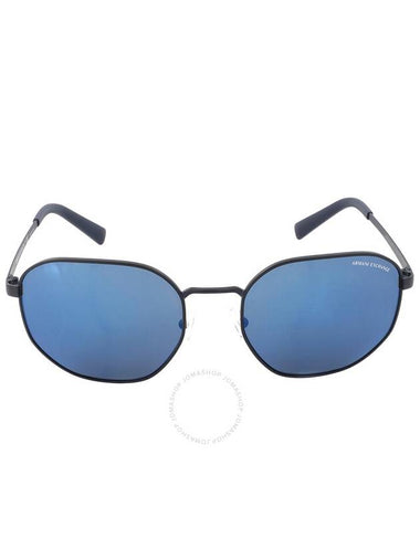 Armani Exchange Mirror Blue Geometric Men's Sunglasses AX2036S 609955 56 - ARMANI EXCHANGE - BALAAN 1