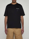 Logo Embroidery Short Sleeve T-Shirt Black - FENDI - BALAAN 8