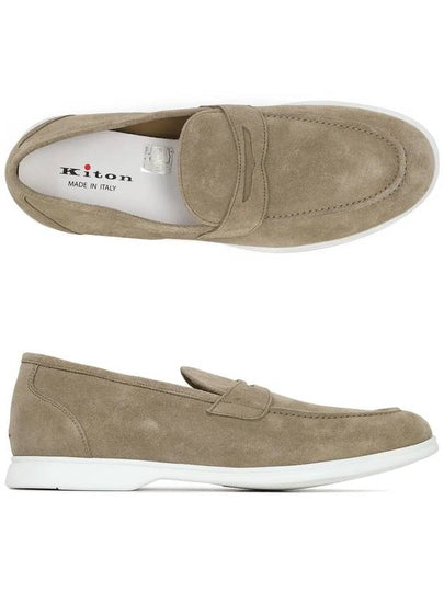 Moka Suede Loafers Beige - KITON - BALAAN 2