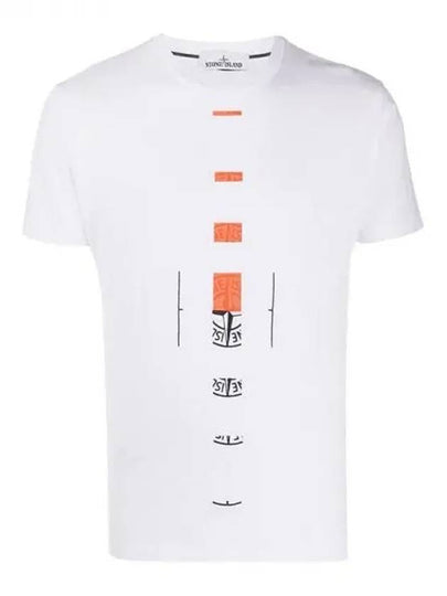 Men's Big Logo Crew Neck Short Sleeve T-Shirt White - STONE ISLAND - BALAAN 2