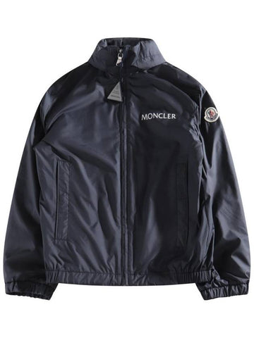 Warne Hooded Jacket Dark Blue - MONCLER - BALAAN 1