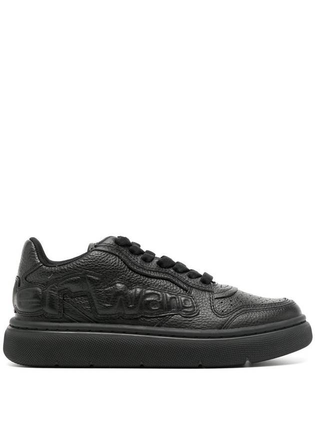 Cloud Leather Low Top Sneakers Black - ALEXANDER WANG - BALAAN 1