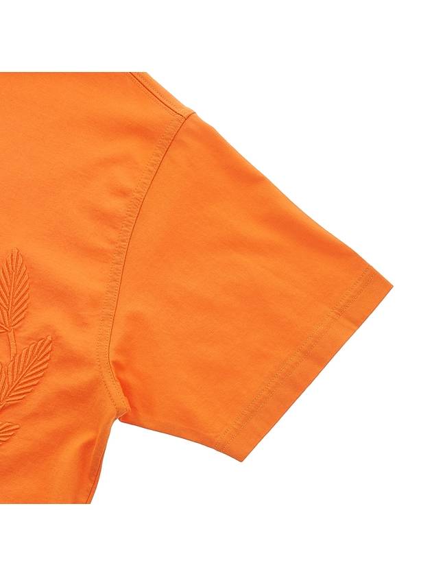 Embroidered Logo Short Sleeve T-Shirt Orange - BURBERRY - BALAAN 6