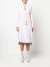 4 Bar Pointelle V Neck Cardigan Light Pink - THOM BROWNE - BALAAN 6