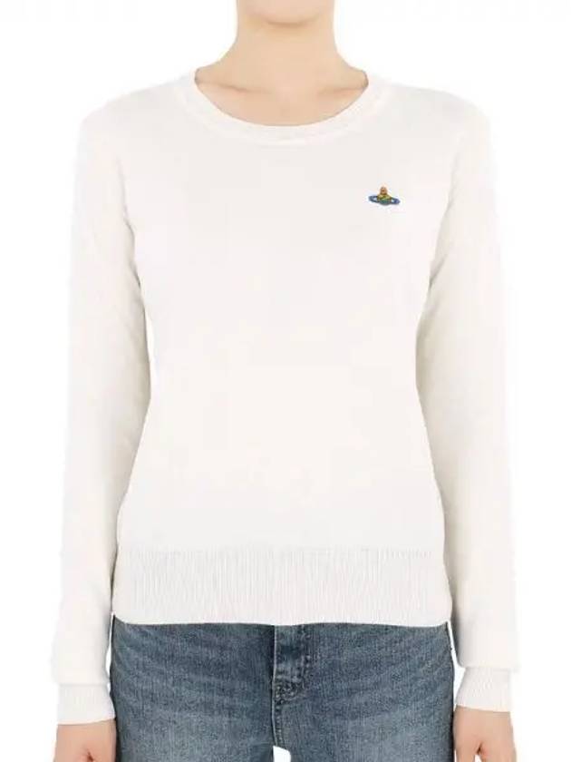 ORB Embroid Logo Knit Top Cream - VIVIENNE WESTWOOD - BALAAN 2