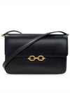 Le Maillon Smooth Leather Satchel Shoulder Bag Black - SAINT LAURENT - BALAAN 2