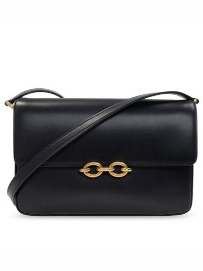 Le Maillon Smooth Leather Satchel Shoulder Bag Black - SAINT LAURENT - BALAAN 2