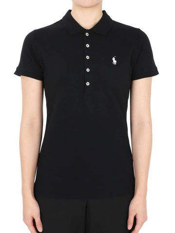 Polo Women s Slim Fit Cotton PK Short Sleeve Black 211870245 005 - RALPH LAUREN - BALAAN 1