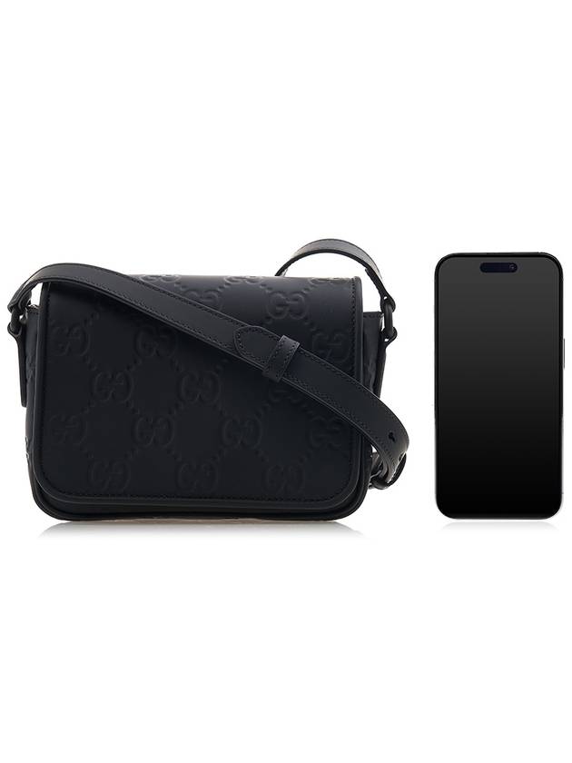 GG Rubbereffect Shoulder Bag Black - GUCCI - BALAAN 11