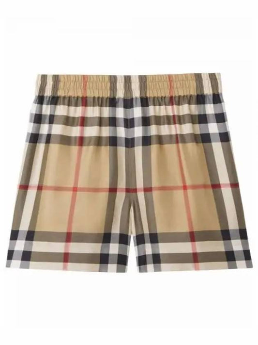 Check Print Shorts Beige - BURBERRY - BALAAN 2