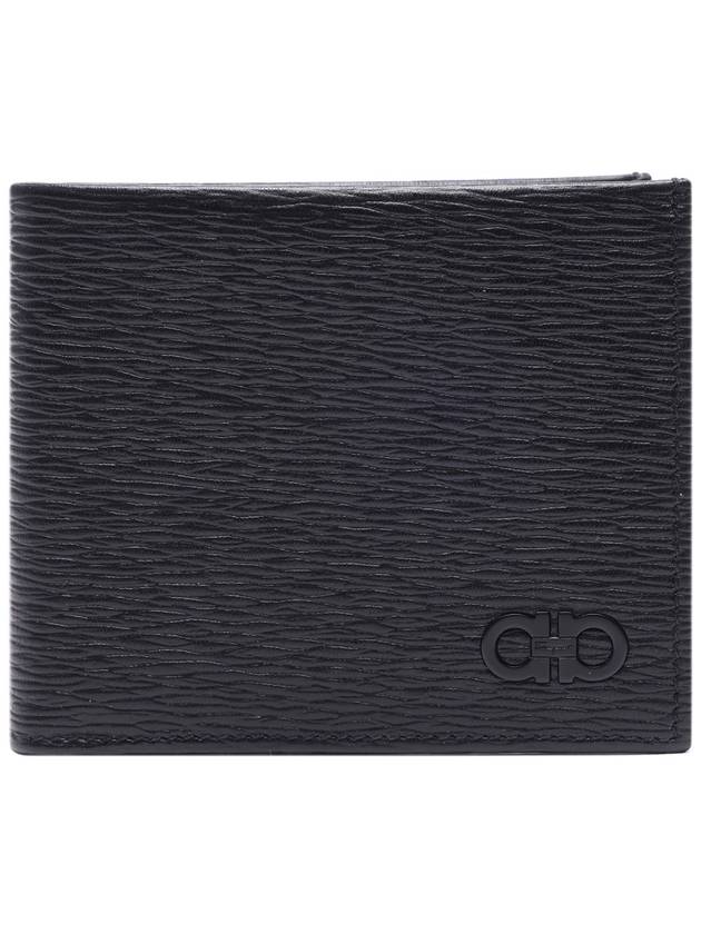 Gancini Half Wallet Black - SALVATORE FERRAGAMO - BALAAN 2