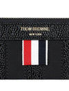 diagonal striped leather clutch bag black - THOM BROWNE - BALAAN 5