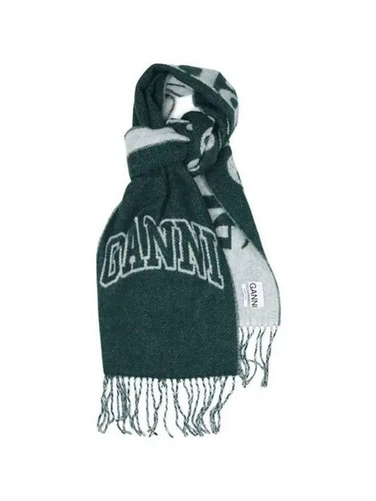 Fringe Wool Scarf A6203 - GANNI - BALAAN 2