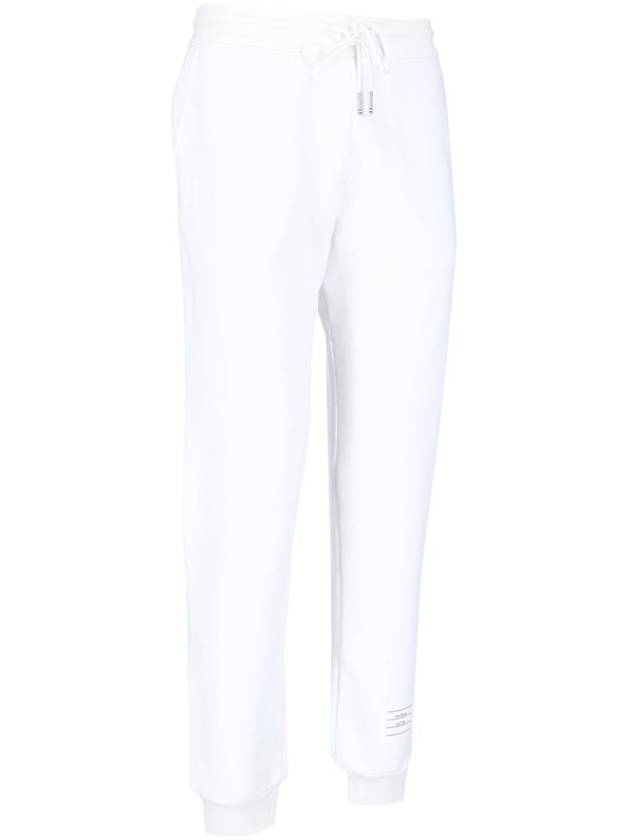 Women's Loop Back Stripe Track Pants White - THOM BROWNE - BALAAN 3