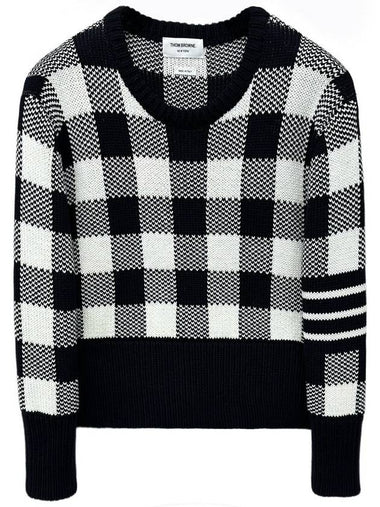 Gingham check knit MKA392A 415 - THOM BROWNE - BALAAN 1