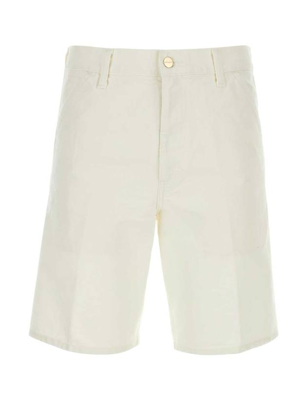 Dearborn Single Knee Bermuda Shorts Off White - CARHARTT WIP - BALAAN 1