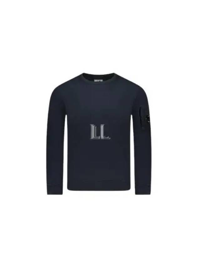 Light Fleece Crew Neck Sweatshirt Navy - CP COMPANY - BALAAN 2