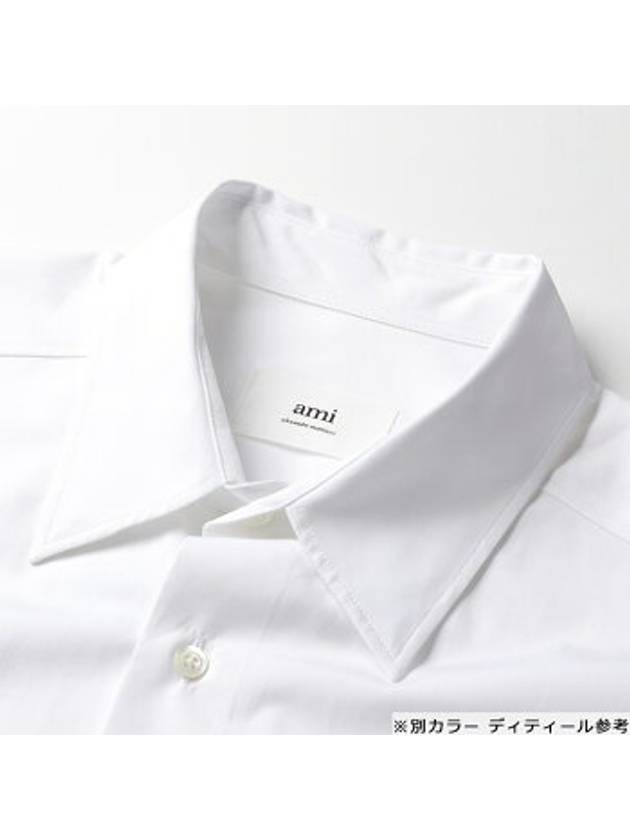 Hidden Button Long Sleeve Shirt White - AMI - BALAAN 5