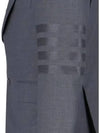 Plain Weave Suiting 4 Bar Classic Sport Jacket Dark Grey - THOM BROWNE - BALAAN 5